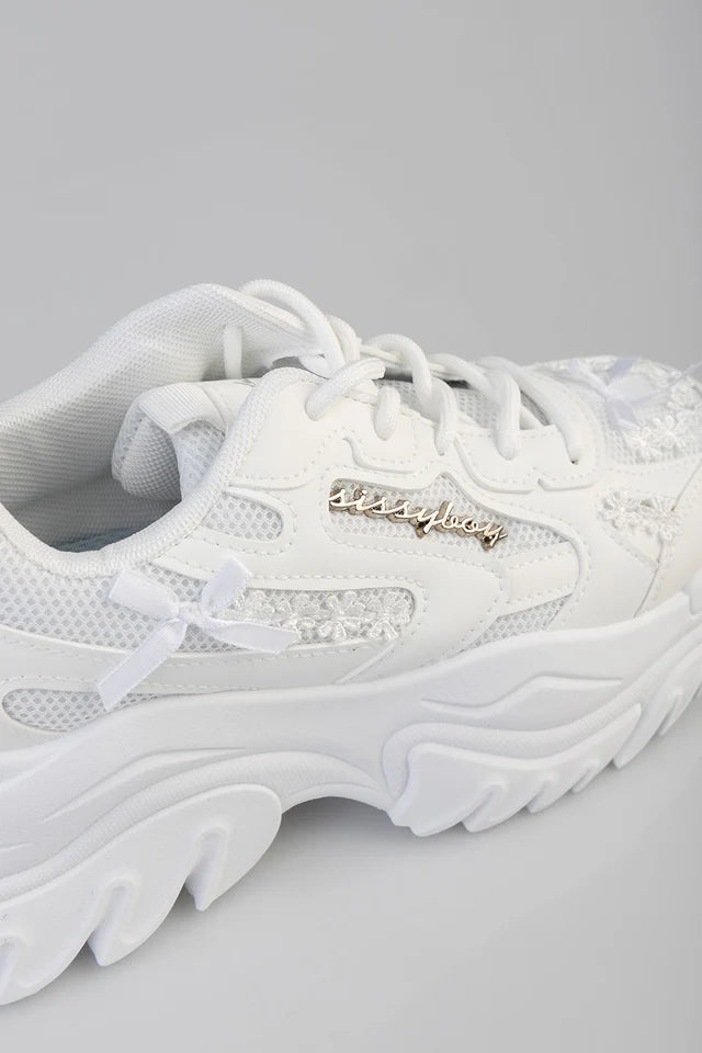Sissy Boy women's Chunky Bowie Sneakers White (8025711411289)