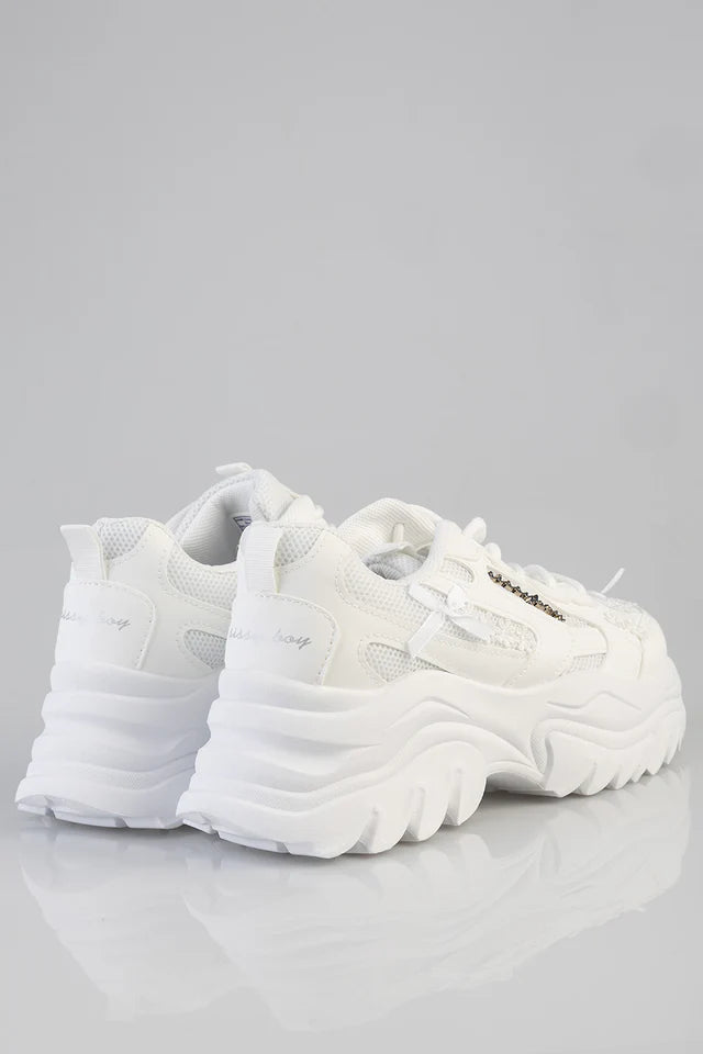 Sissy Boy women's Chunky Bowie Sneakers White (8025711411289)