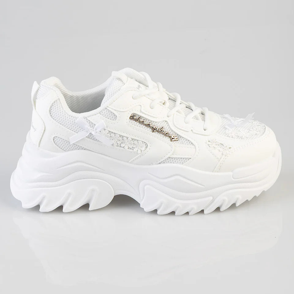 Sissy Boy women's Chunky Bowie Sneakers White (8025711411289)