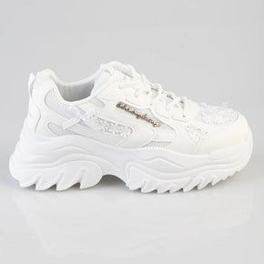 Sissy Boy women's Chunky Bowie Sneakers White (8025711411289)