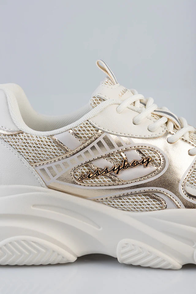 Sissy Boy Women's Chunky Gold Sneaker (8025702203481)