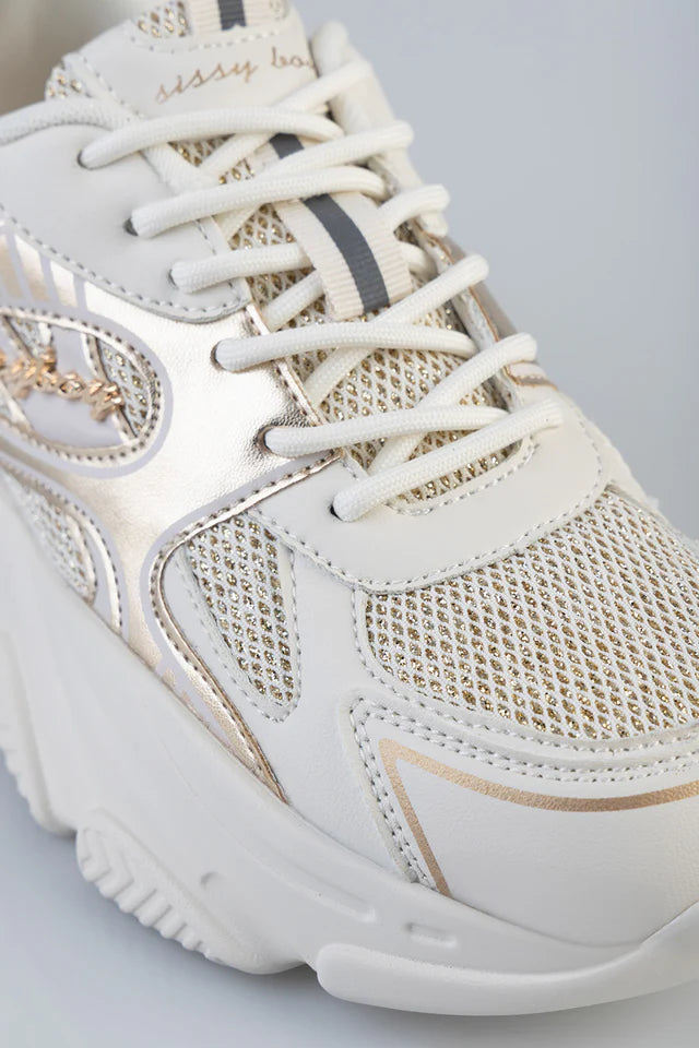 Sissy Boy Women's Chunky Gold Sneaker (8025702203481)