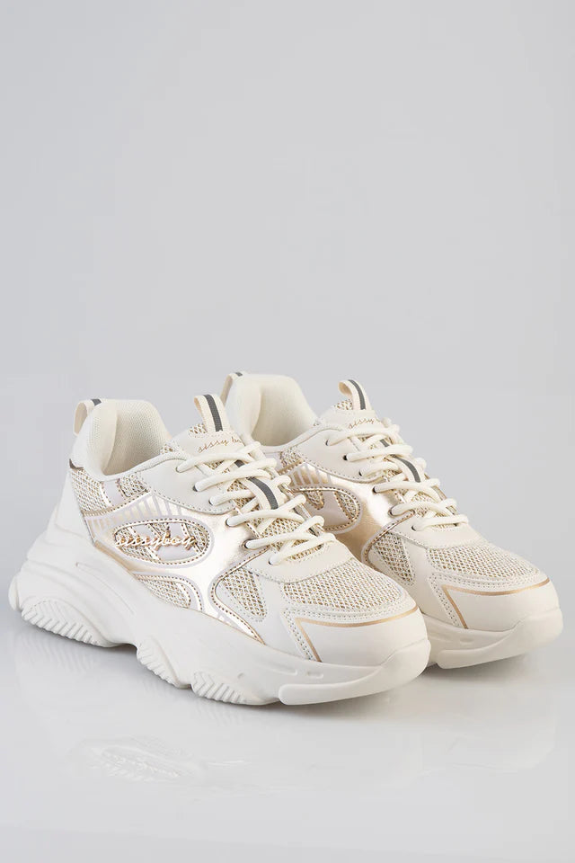 Sissy Boy Women's Chunky Gold Sneaker (8025702203481)