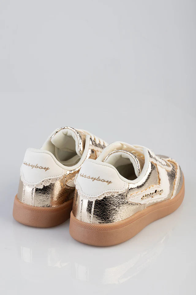 Sissy Boy Mylie Metallic Sneaker Gold (8025694437465)