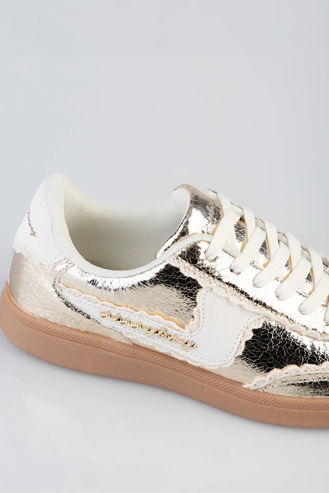 Sissy Boy Mylie Metallic Sneaker Gold (8025694437465)
