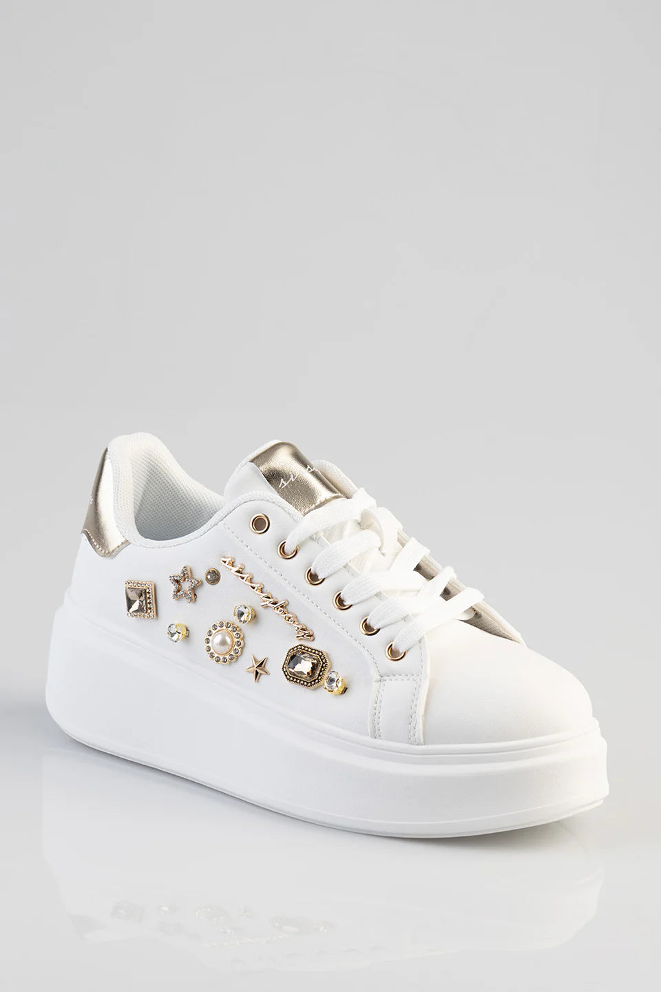 Sissy Boy Gemy  Platform Sneaker White (8011065196633)