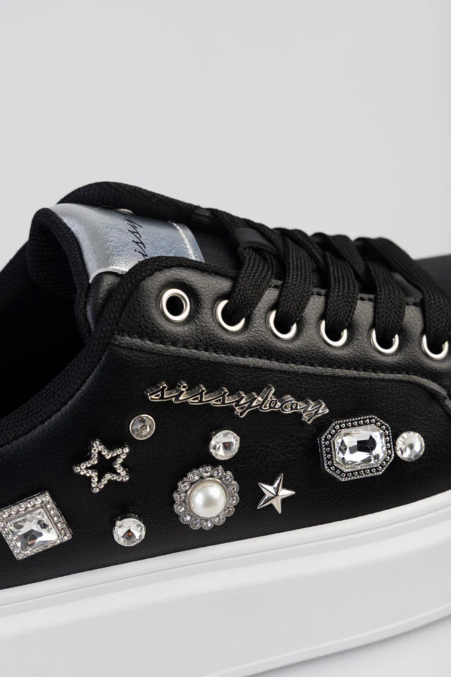 Sissy Boy Gemy  Platform Sneaker-Black SH1414