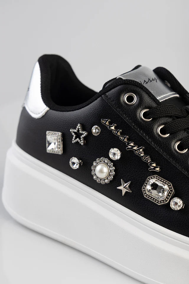 Sissy Boy Gemy  Platform Sneaker-Black SH1414
