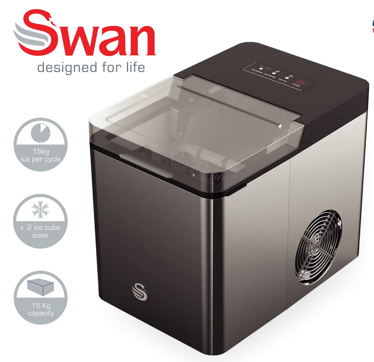 Swan 15kg Ice Maker SIM15S.