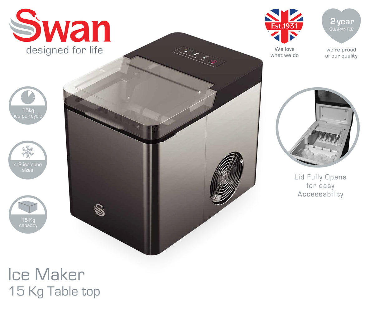 Swan 15kg Ice Maker SIM15S.