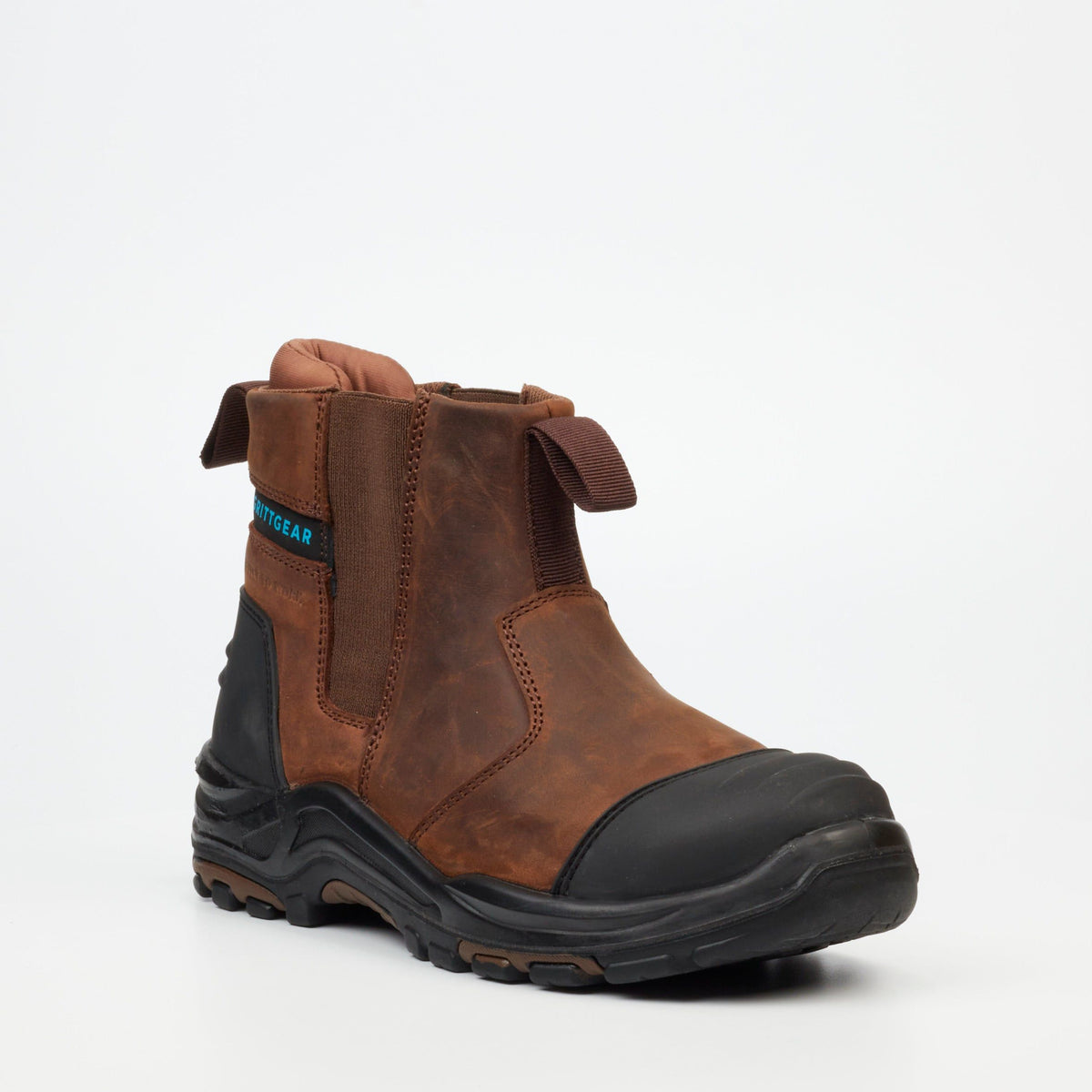 Grittgear Unisex Boots In Chocolate Slate S3 Crazy Horse Leather.