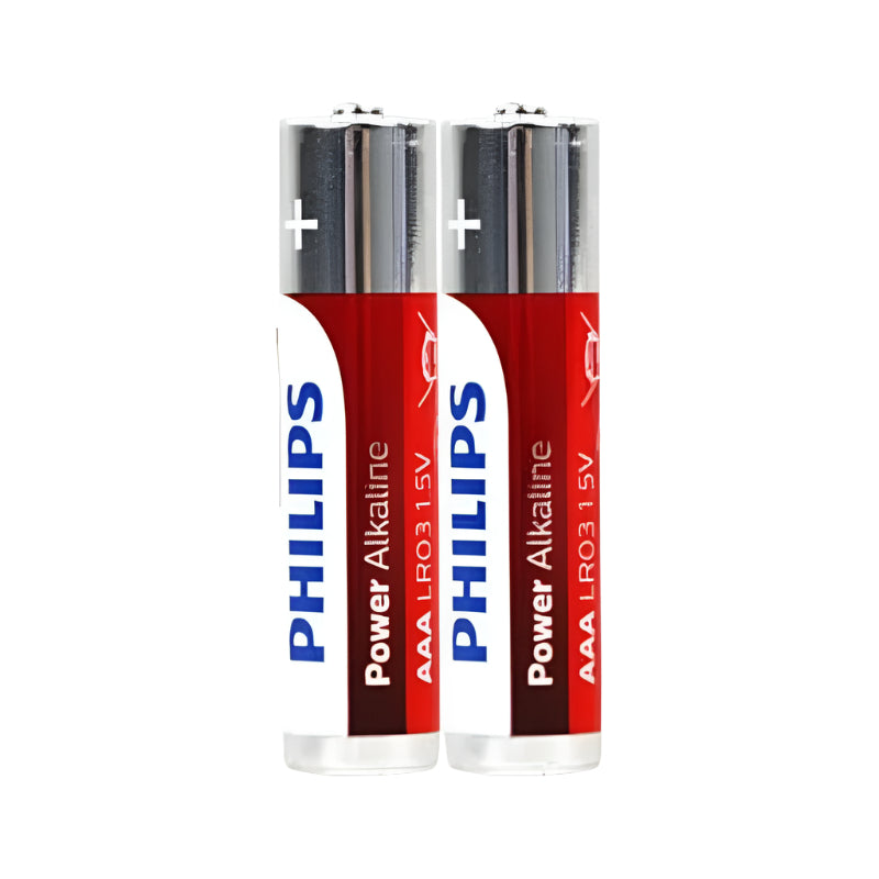 Philips Power Alkaline AAA Batteries LR03P2B/40 – 2 Pack (7922220531801) (7922231607385) (7922245599321)