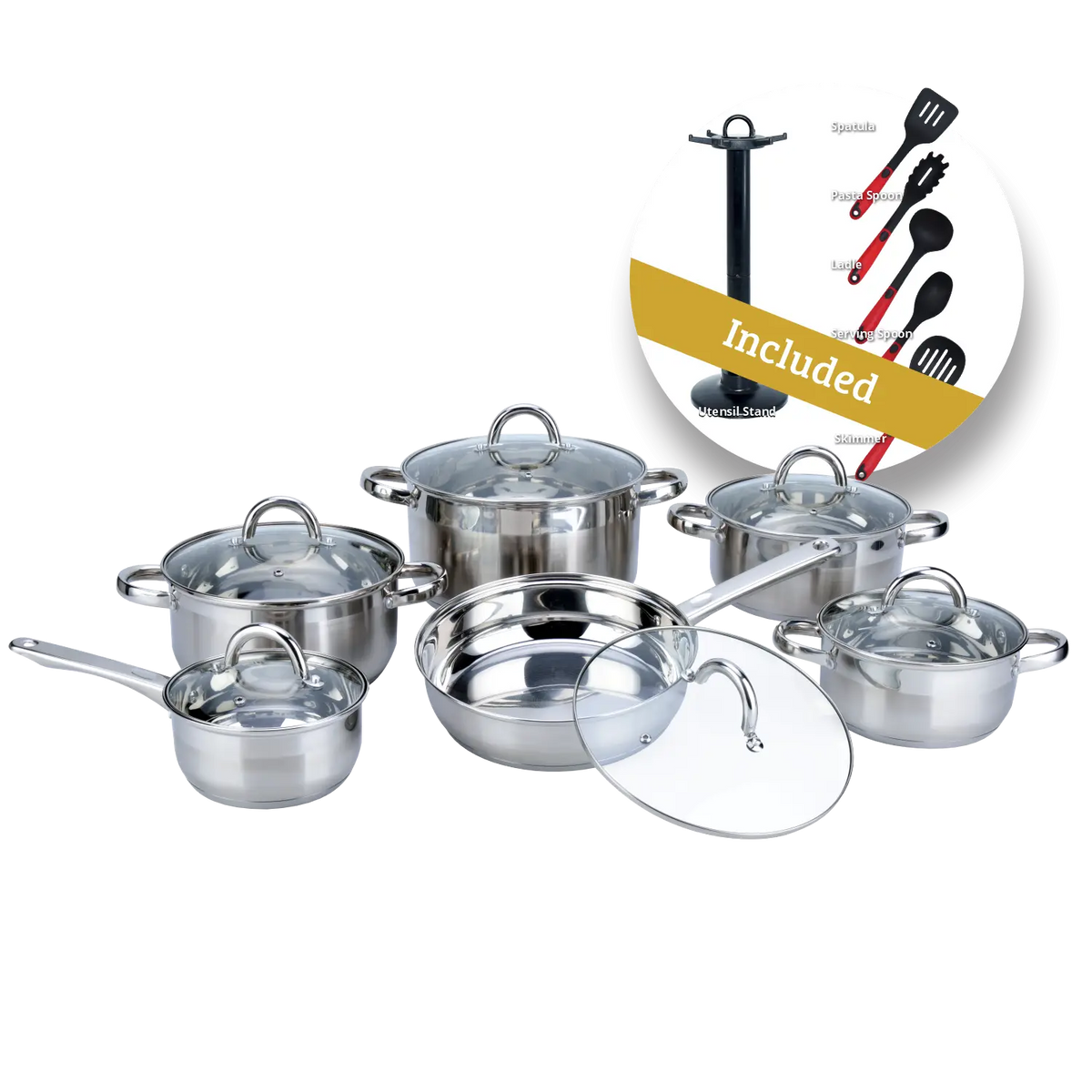 Snappy Chef 12 Piece Supreme Cookware Set SSCS012