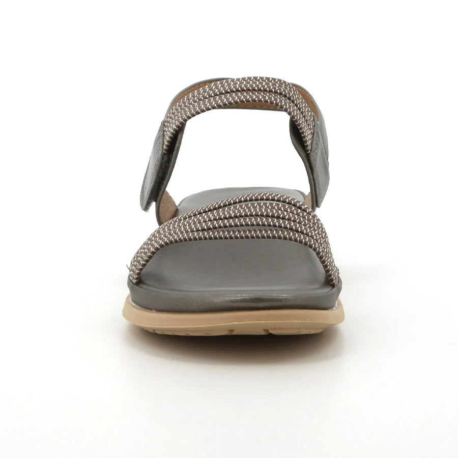 Hush Puppies Soft Irene Elastic Comfort Sandals-Pewter SSL01297PWPW