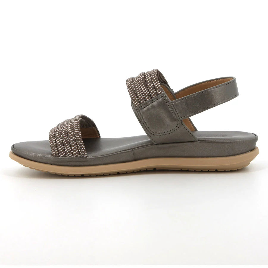 Hush Puppies Soft Irene Elastic Comfort Sandals-Pewter SSL01297PWPW