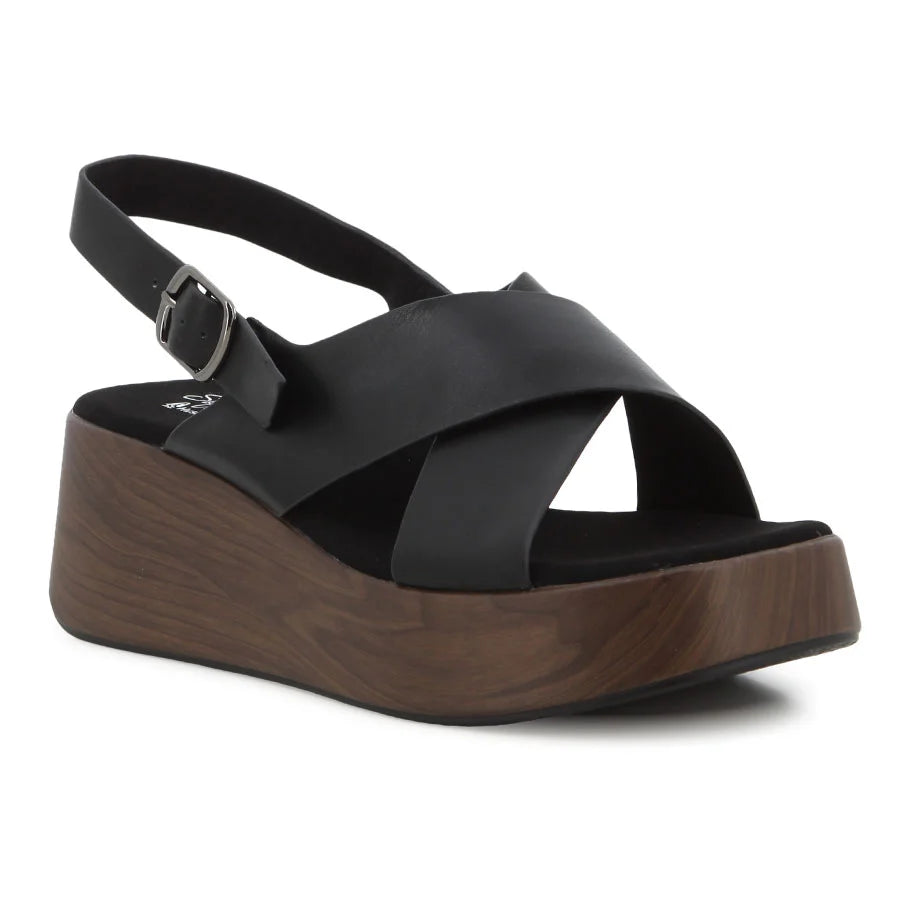 Hush Puppies Ladies Soft Jemma Wedges-Black SSL01656BKBK.