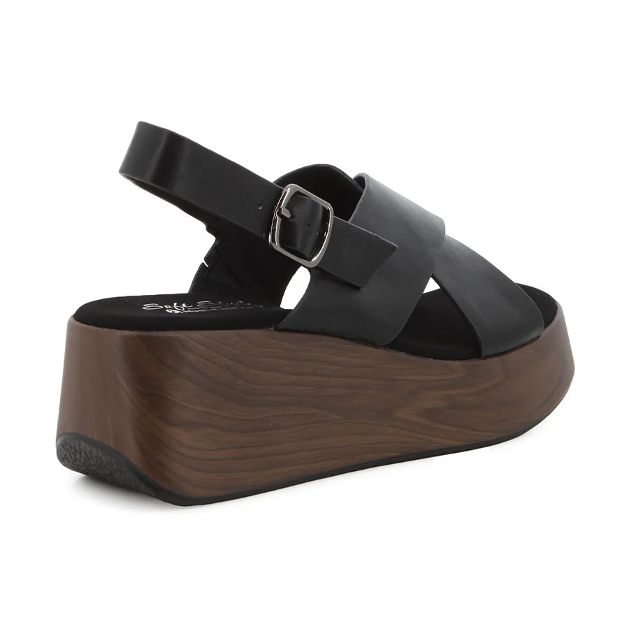Hush Puppies Ladies Soft Jemma Wedges-Black SSL01656BKBK.