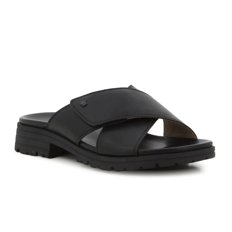 Hush Puppies Ladies Soft Leandra Cross Strap Sandals-Black SSL01679BKBK