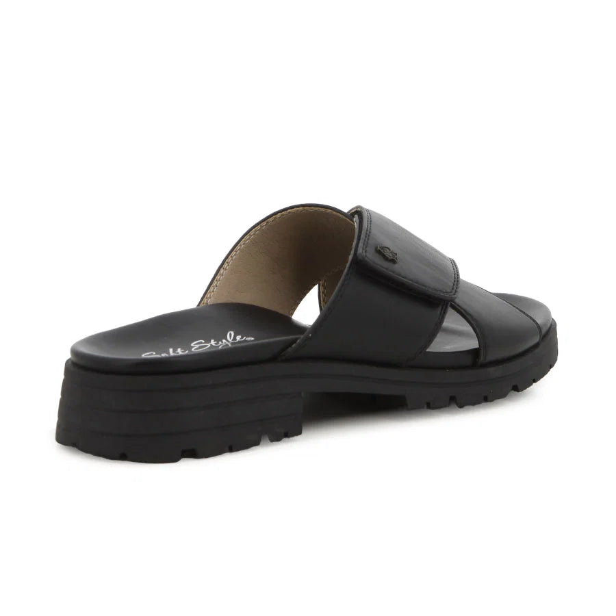 Hush Puppies Ladies Soft Leandra Cross Strap Sandals-Black SSL01679BKBK