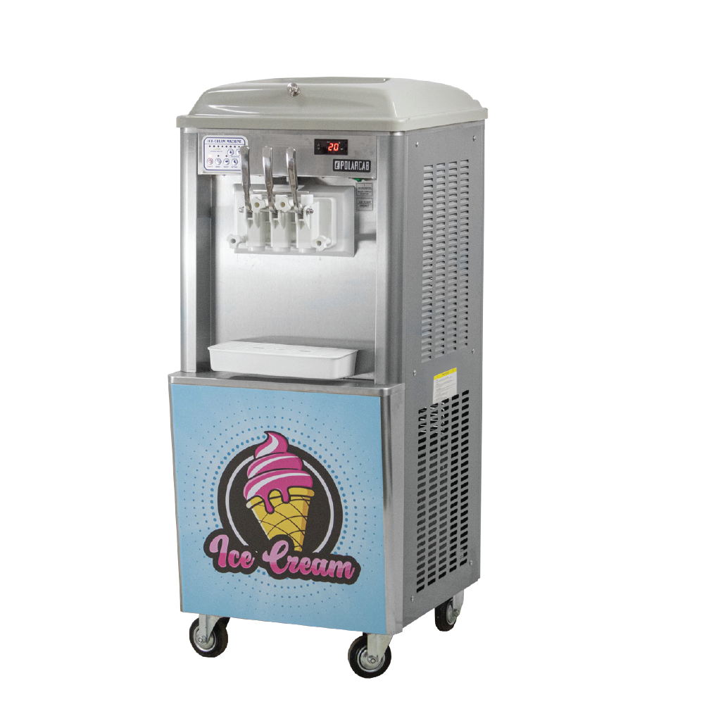 Polaacab Soft Serve Machine + Air Pump & Refrigerated Hopper SSM0002.