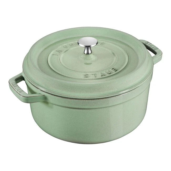 Staub Round Cast Iron Casserole Sage 28cm STB11028115