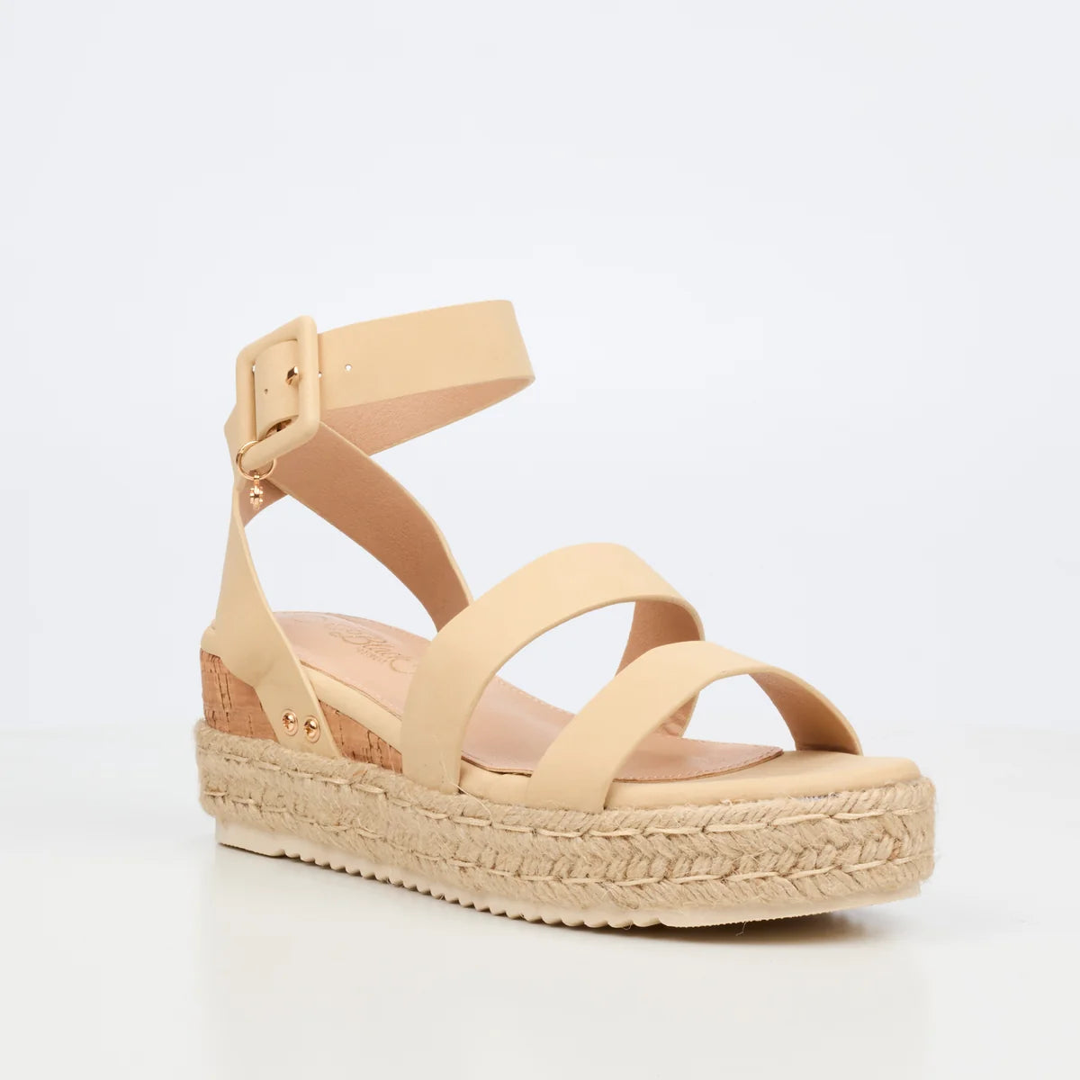 Miss Black Ladies Steffi 2 Shoes-Nude