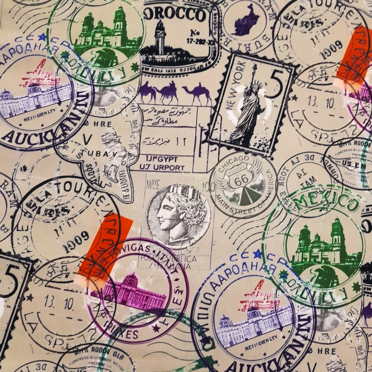 Fabric Printed Mini Matt Stamp D29 140 cm