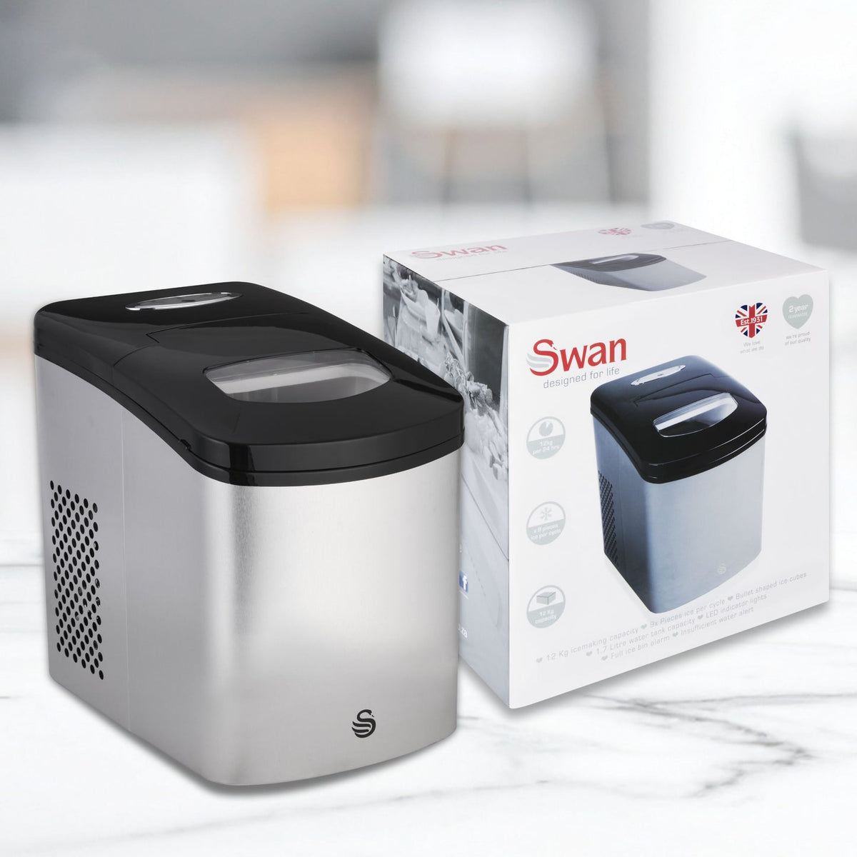 Swan 12kg Table Top Ice Maker SIM07S