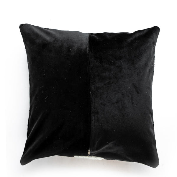 Nguni Block Natural Skin Cushion 50 x 50cm Black