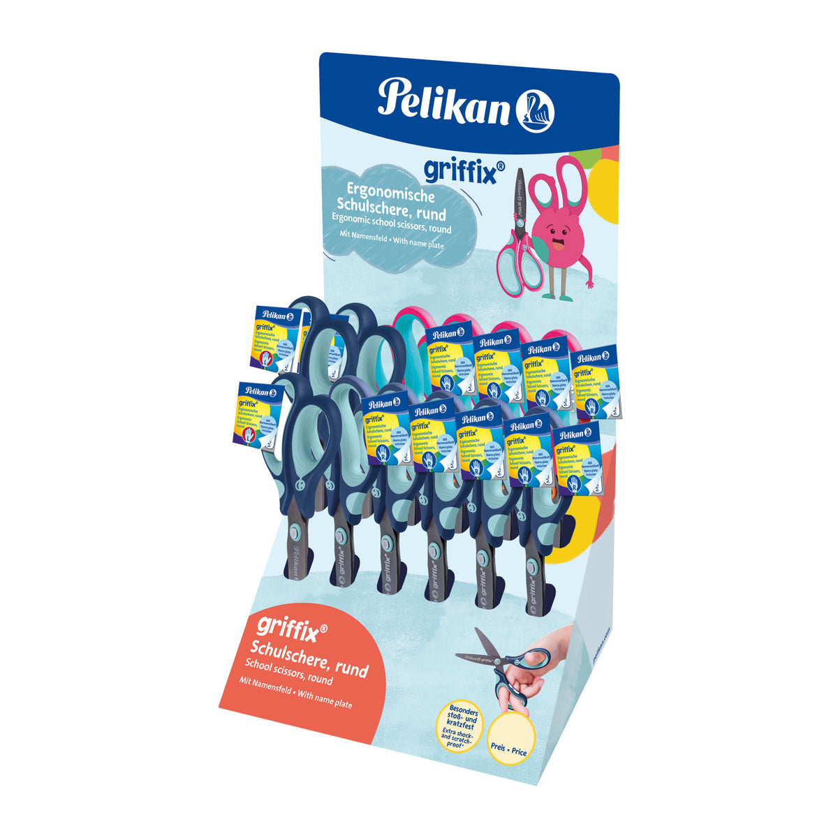 Pelikan Griffix School Scissors Round Assorted Colour SC1 605397