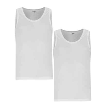 Carducci Mens Rialto 2Pk Vest-White CV001-30-225.