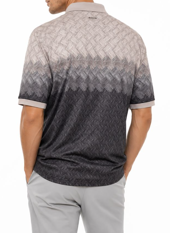 Polo Oli Ombre Print Mercerised Golfer-Grey 0078636.