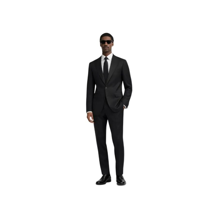 Mens 2 Piece Four Hands Suit Black 5827.