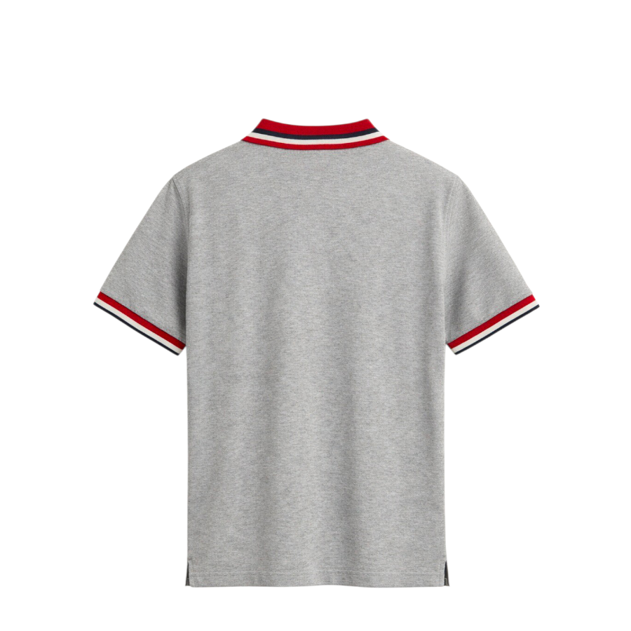 Gant Mens Golfer Retro Shield Pique Short Sleeve in Grey 342008