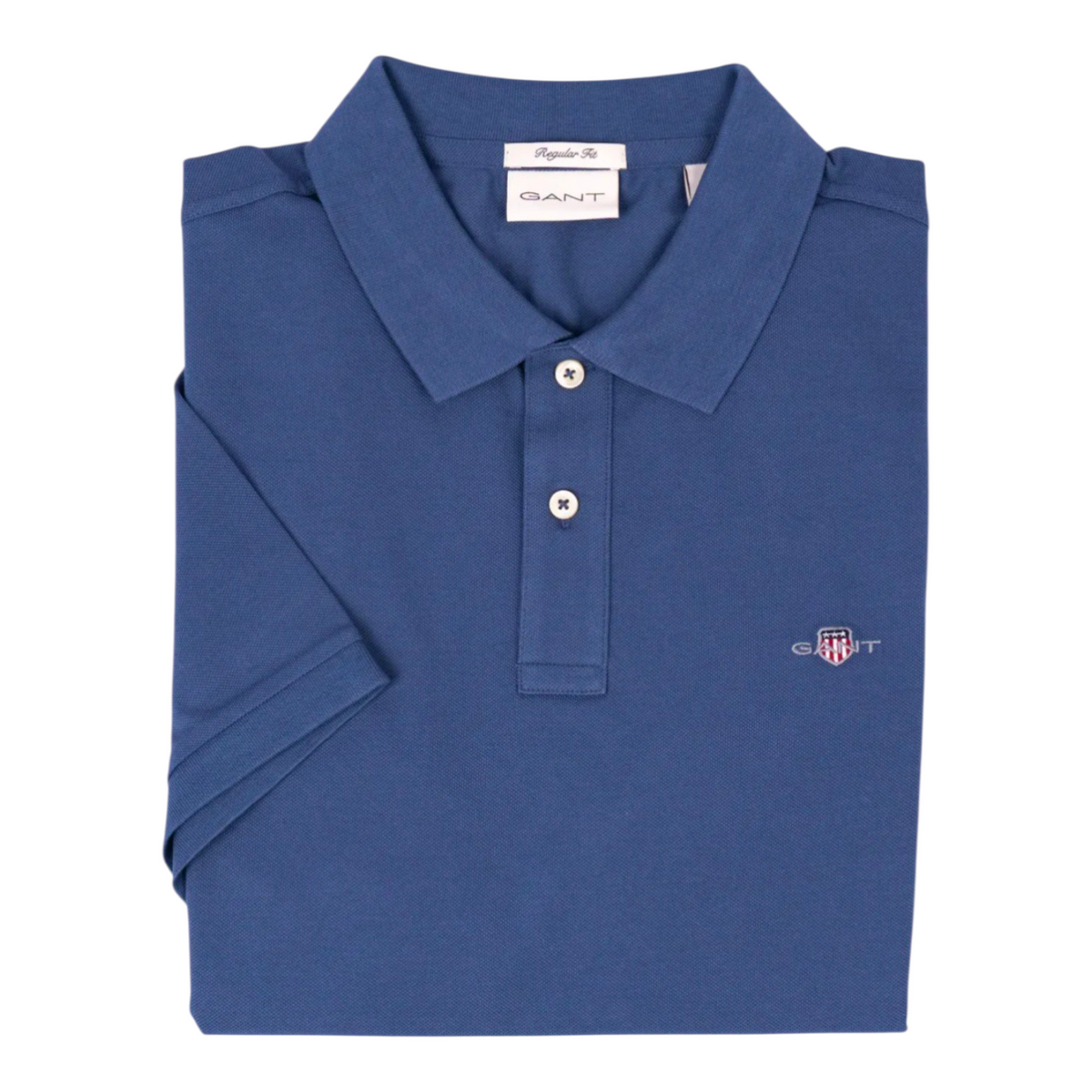 Gant Mens Pique Long Sleeve Rugger In Denim 344471.