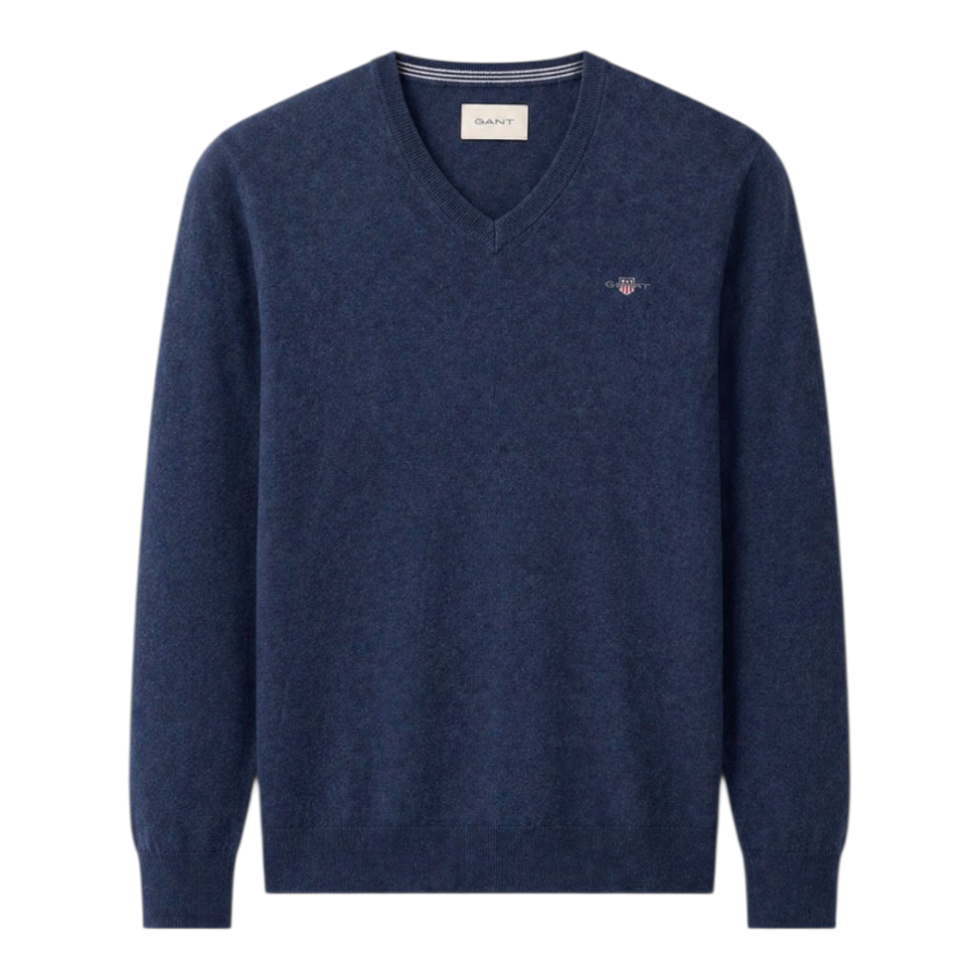 Gant Mens Sweater In Denim C-Neck 344223.