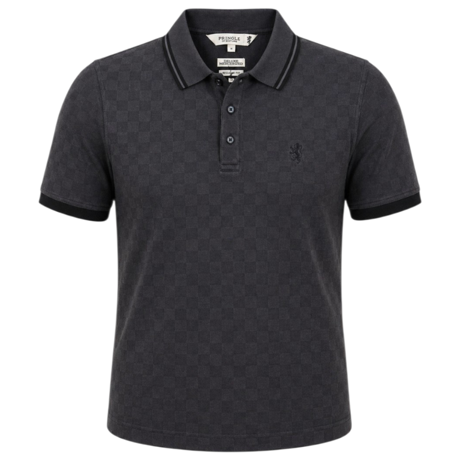 Pringle Benjamin Golfers In Charcoal Jacquard PR112095.