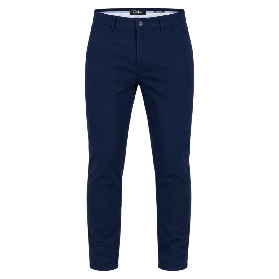 Carducci Mens Tailored Fit Chinos Arona Navy C328-600-2.