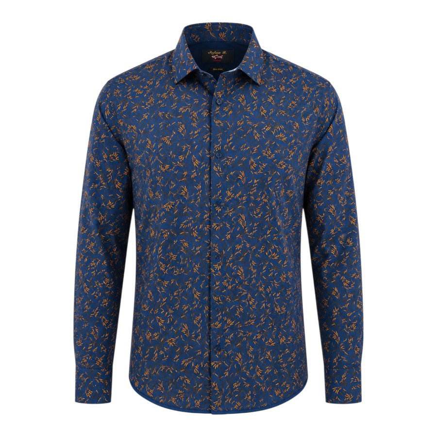 Stefano R Men's Floral Shirt Navy