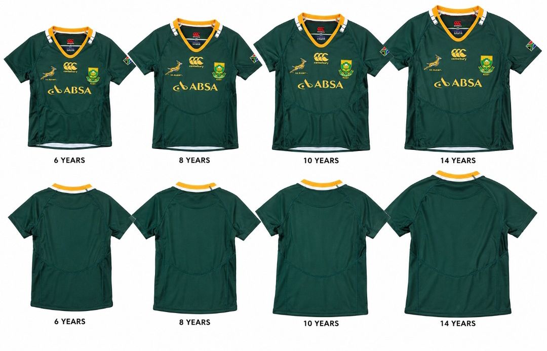Springboks Kids Pro Poly Take Down T-Shirt In Bottle Green