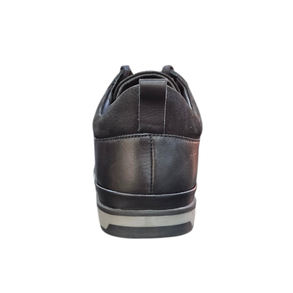 Stefano R Men's Black Suede & Leather Lace-Up Sneakers – A3185
