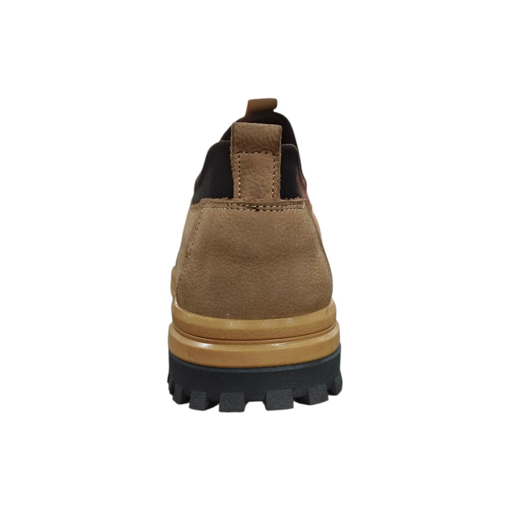Stefano R Men's Beige Leather Outdoor Sneakers with Rugged Sole – 1802