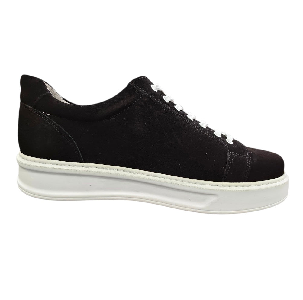 Stefano Men's Black Suede Platform Sneakers – 150599