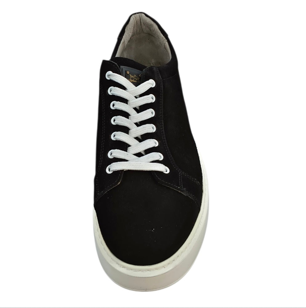 Stefano Men's Black Suede Platform Sneakers – 150599