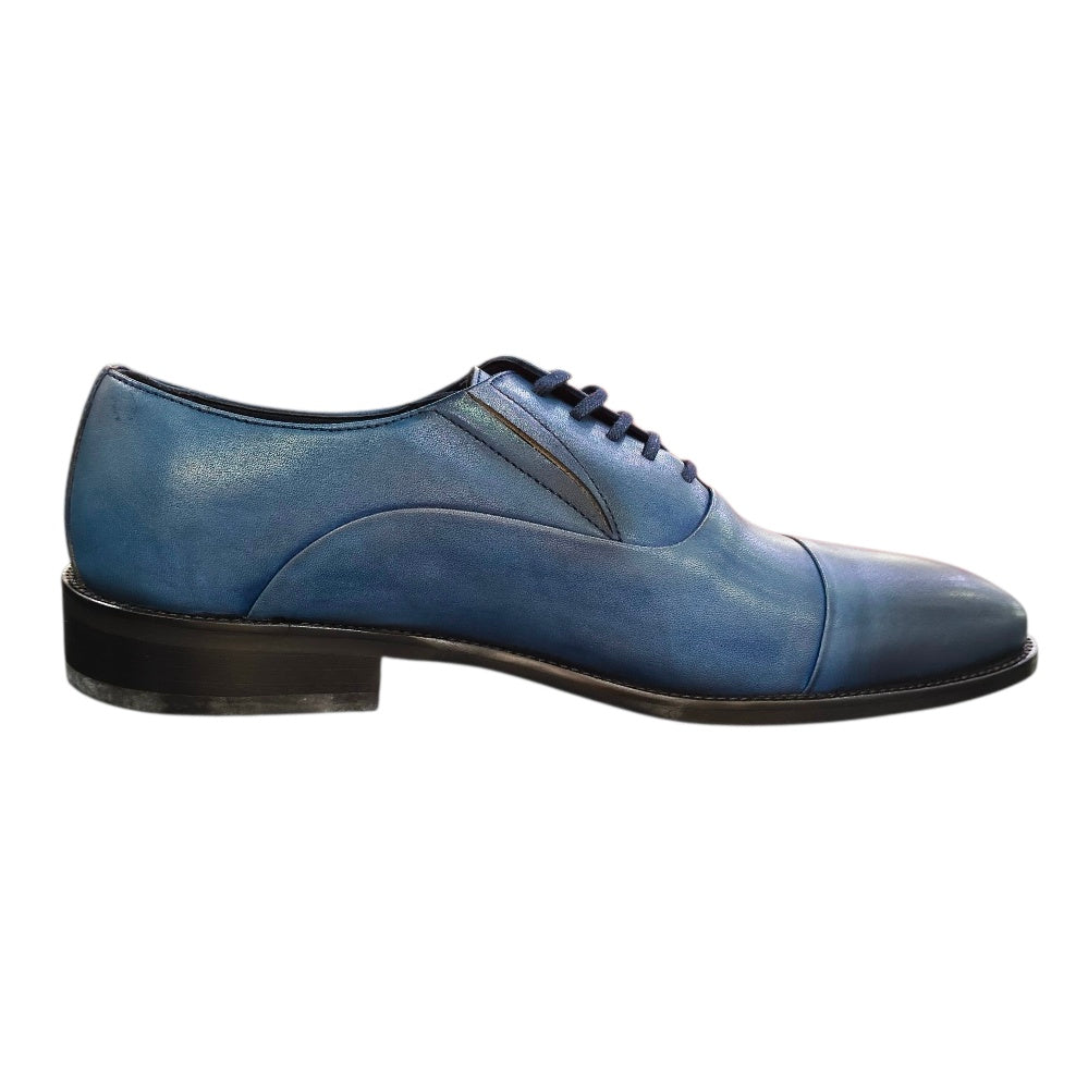 Stefano R Men's Blue Leather Formal Oxford Shoes – 28194-00