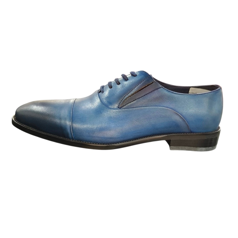 Stefano R Men's Blue Leather Formal Oxford Shoes – 28194-00