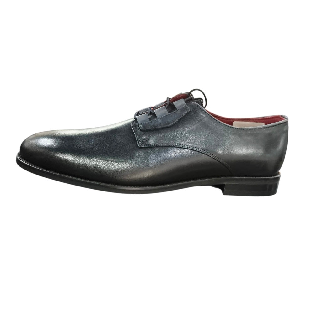 Stefano Men's Black & Grey Leather Formal Shoes – 39145-00