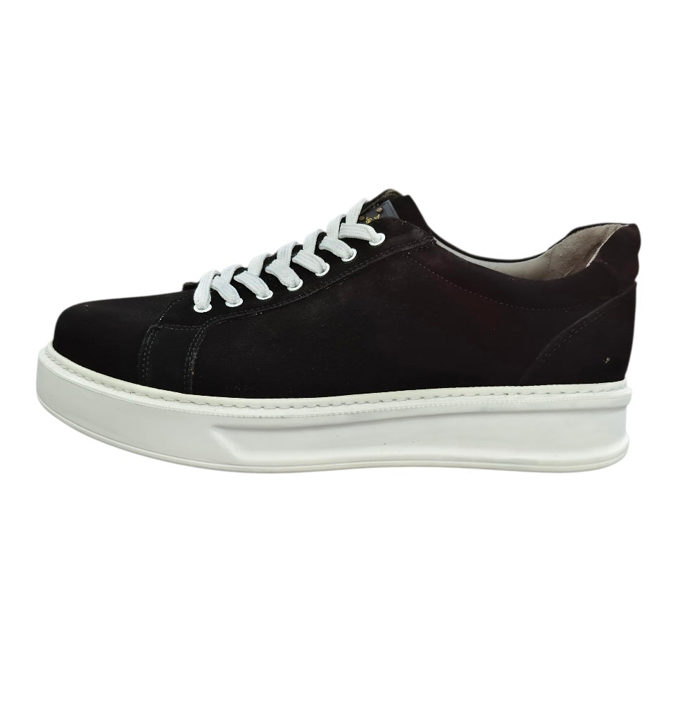 Stefano Men's Black Suede Platform Sneakers – 150599