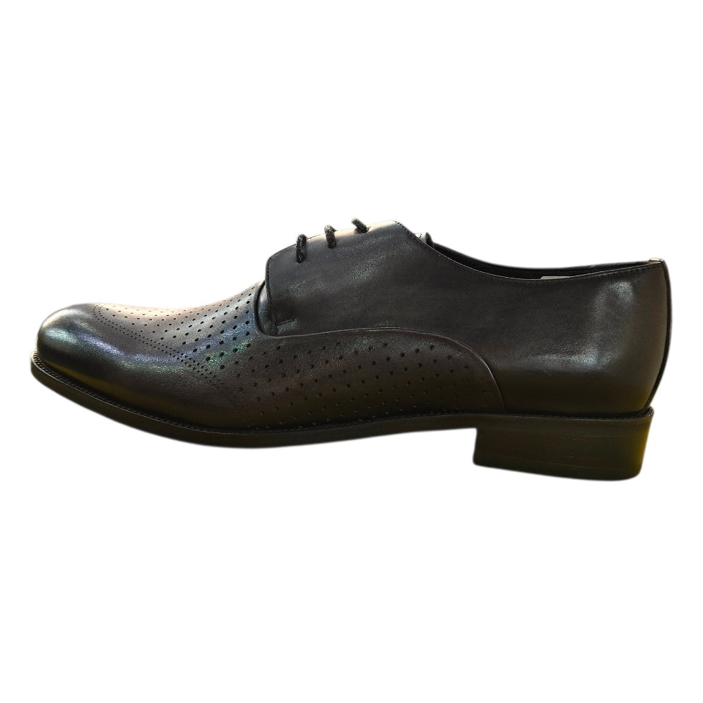 Stefano R Men's Black Formal Leather Shoes.