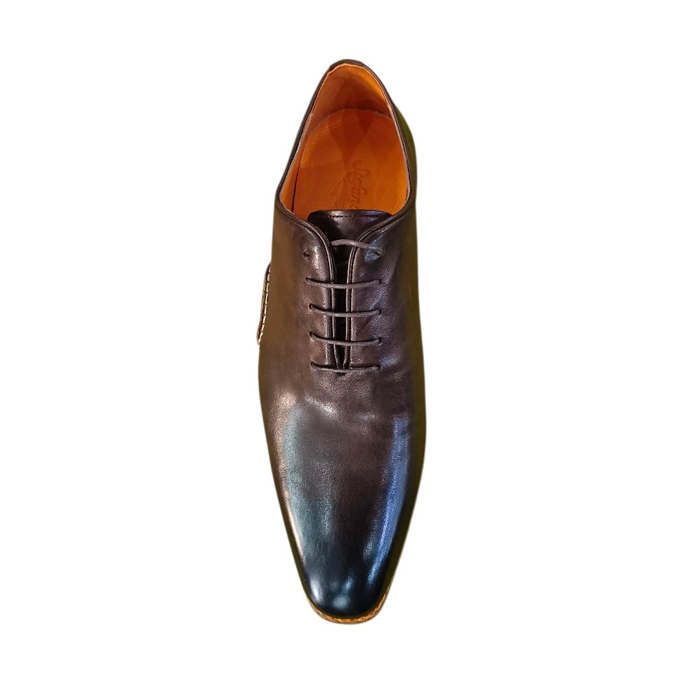 Stefano R. Men's Premium Leather Oxford Dress Shoes In Dark Brown – X-223.